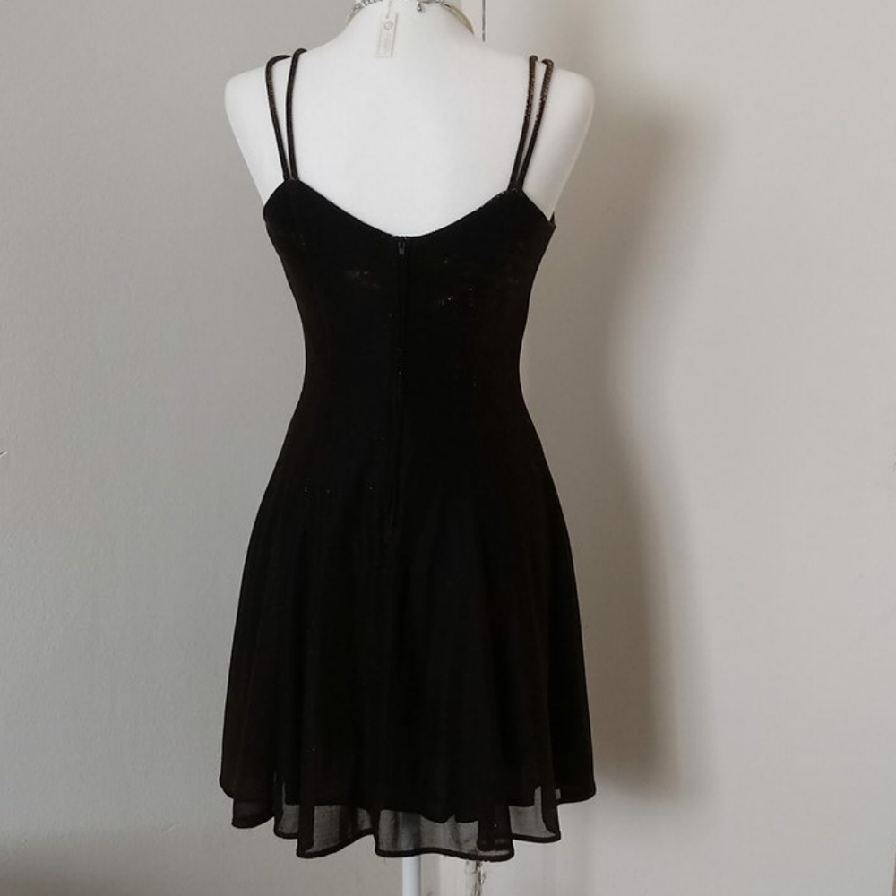 ALL THAT JAZZ MINI DRESS METALLIC BRONZE SIZE 5/6 - Picture 6 of 8